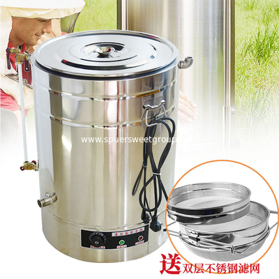 50kg/100kg/200kg Wax Melter Honey Storage Tank Stainless Steel Storage Tank with Heater Honey Bucket Pail