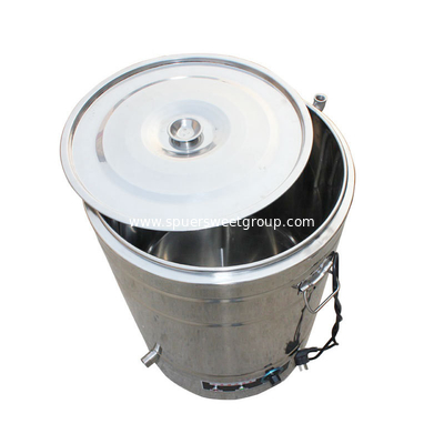 50kg/100kg/200kg Wax Melter Honey Storage Tank Stainless Steel Storage Tank with Heater Honey Bucket Pail