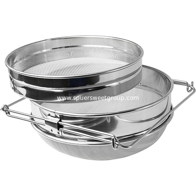 Stainless Steel Honey Strainer Double layer sieve honey filter for Beekeepings honey pore strainer