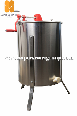 Manual 4 frames stainless steel honey extractor with honey gate and legs