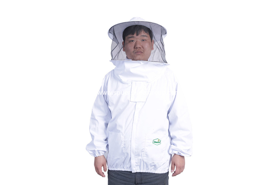 Professional Beekeeping Cotton  Bee Keeping jacket with zipper+ Veil Hood/overall