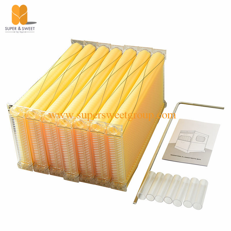 Honey flow factory directly supplies 7 pcs plastic beehive auto flow hive frames