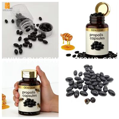 Cápsulas Blandas de Propóleo de Abeja 100% Natural OEM de Fábrica Mayorista de Alta Calidad para Apoyo Inmunológico, Suplemento Dietético de Gel Blando a Granel